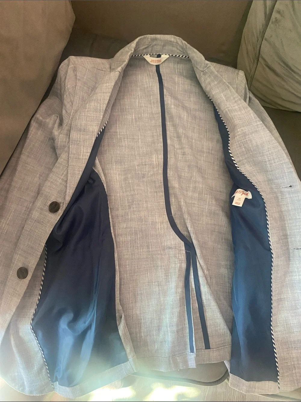 Cat & Jack Light Blue Men's Two-Button Blazer